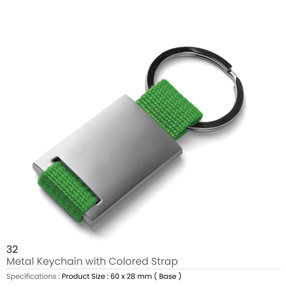 Metal Keychain with Strap 3