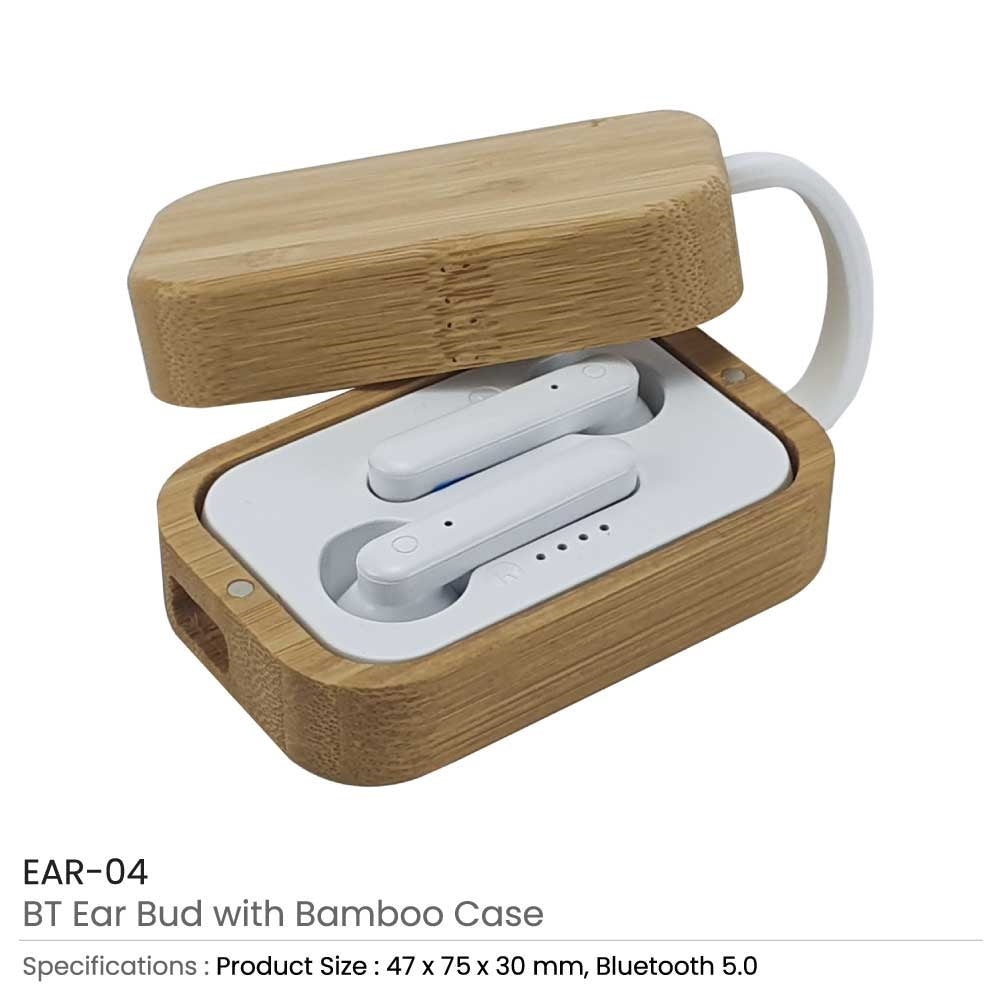 BT Earbuds with Bamboo Case – Eco-Friendly Tech with Style 5