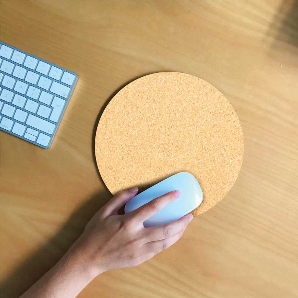 Cork Round Mouse Pad 4
