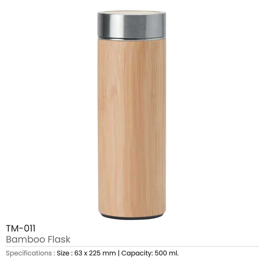 Stainless Steel Bamboo Flask 5