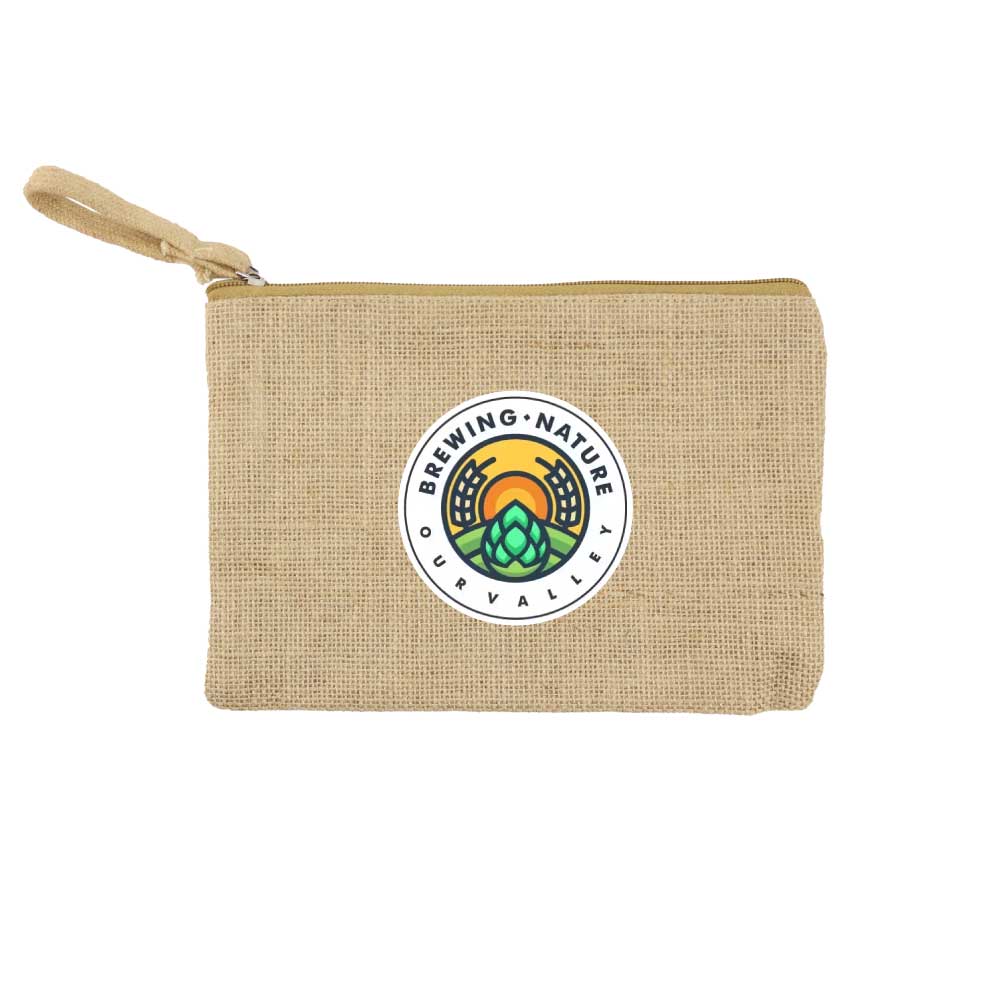 Natural Jute Zipper Pouch for Organizing Storage 2