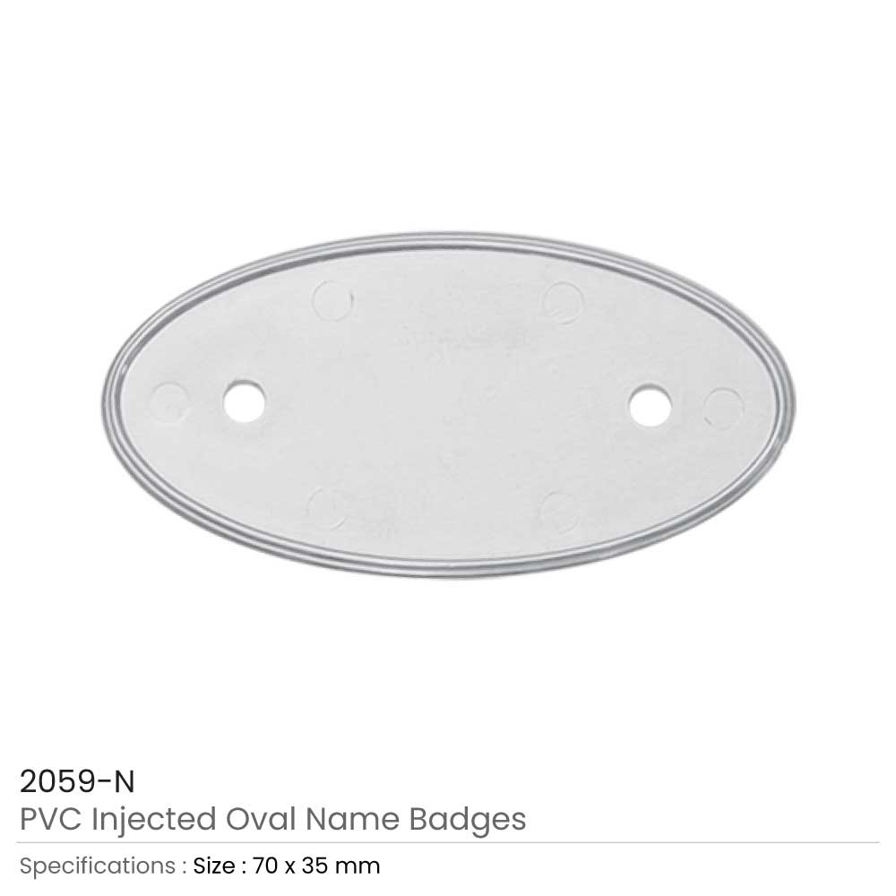 PVC Injected Oval Name Badges 3