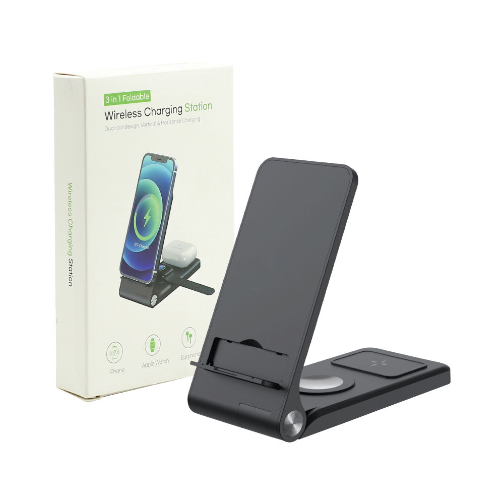 Foldable Wireless Charging Station 15W & Light-up Logo 5