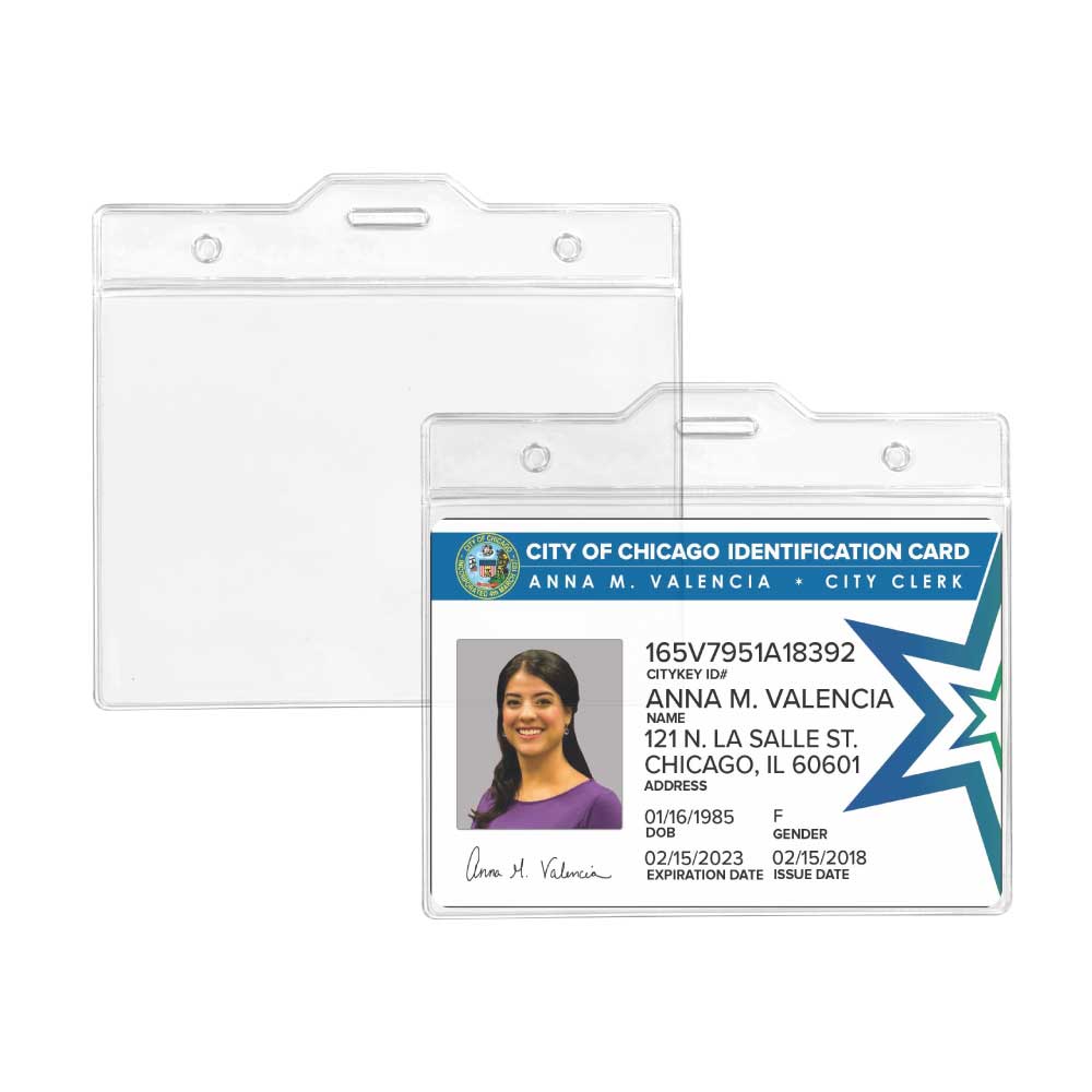 Clear Plastic ID Card Holder 2