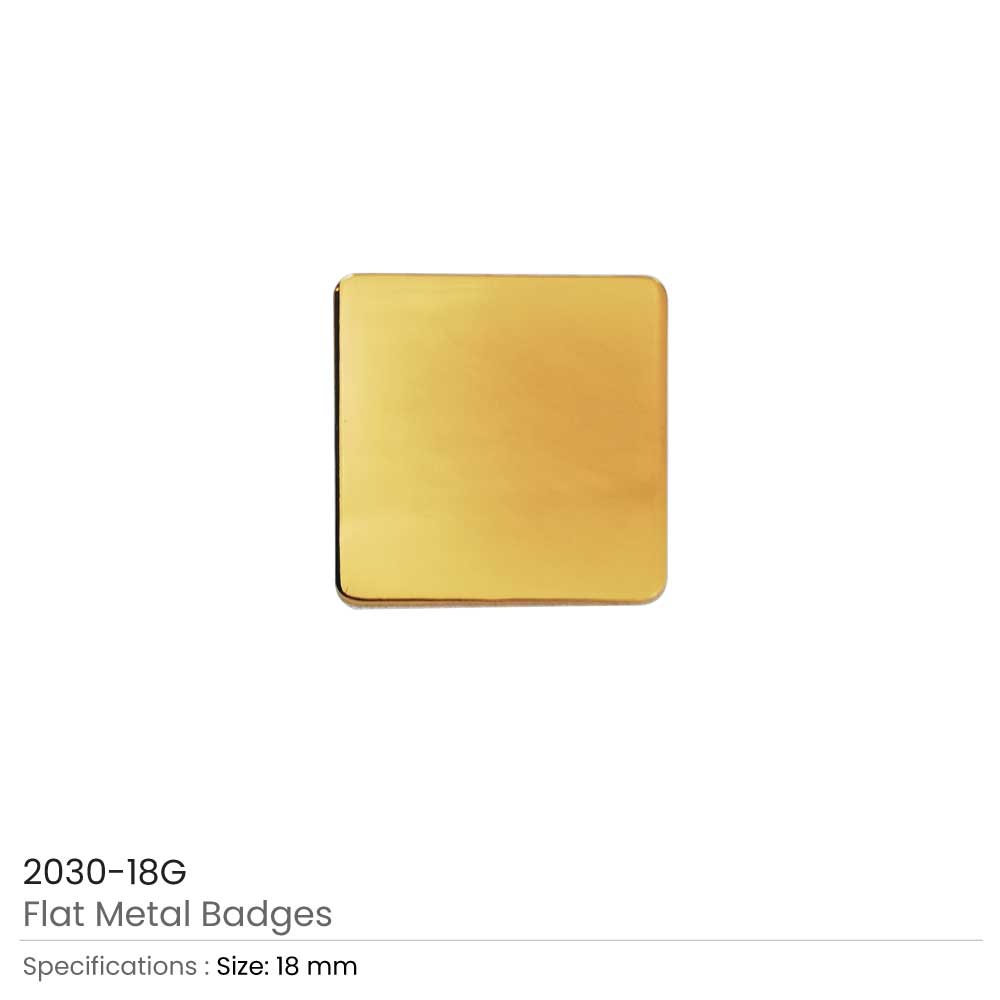 Square Flat Metal Badges 5