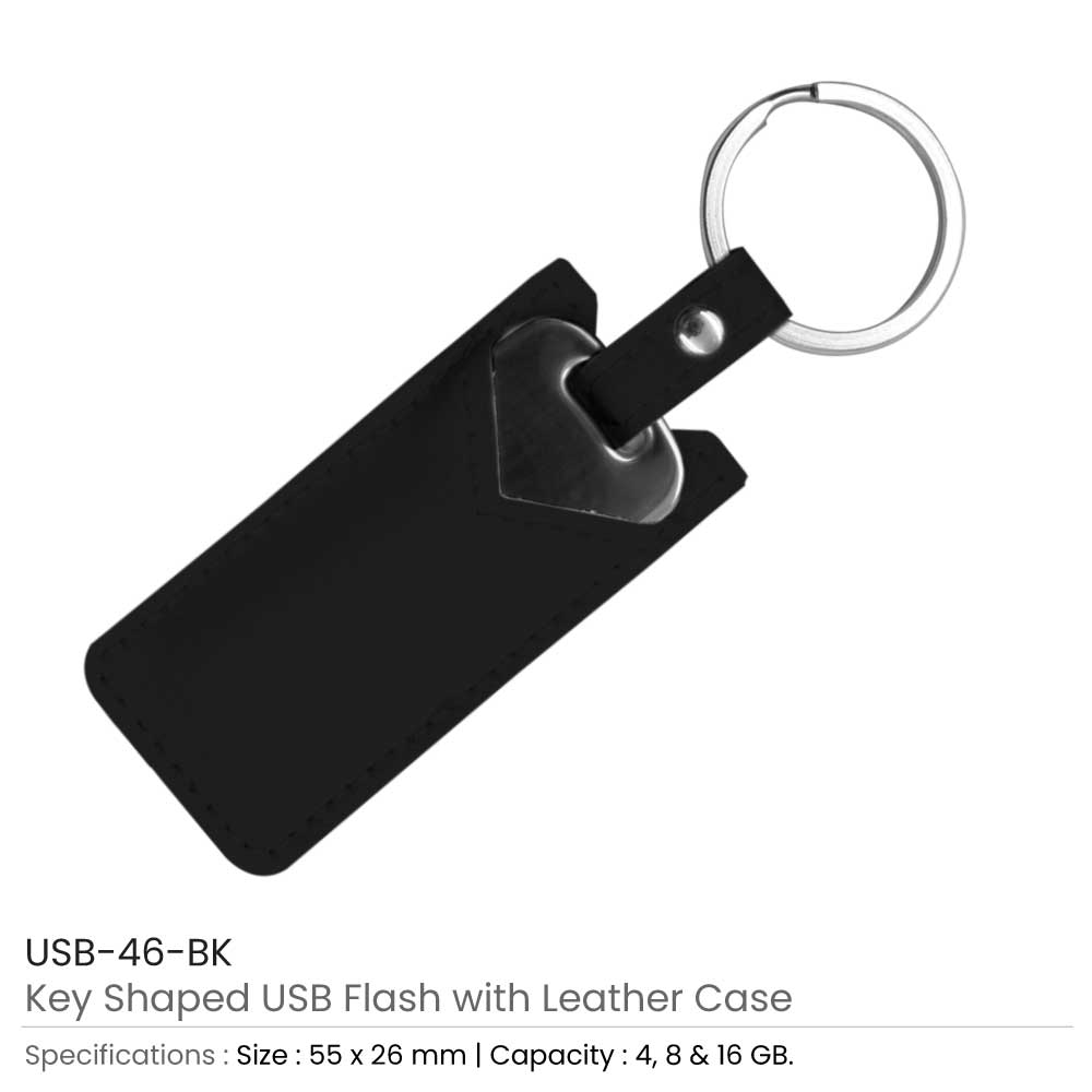 8GB Key Shaped USB with Leather Case 2
