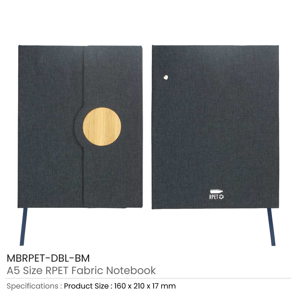 A5 RPET Notebooks with Bamboo & Magnetic Closure 2
