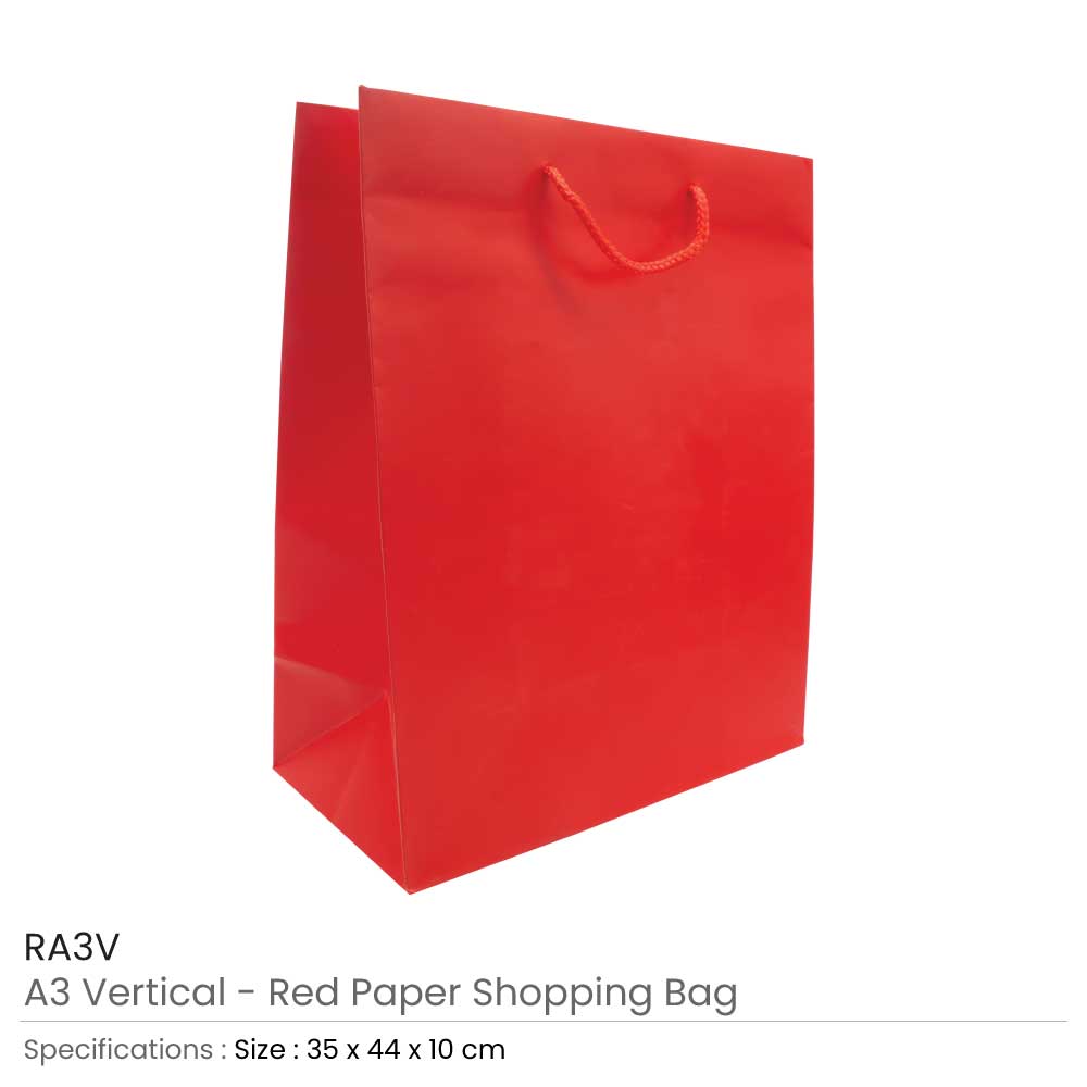Red Paper Shopping Bags 3