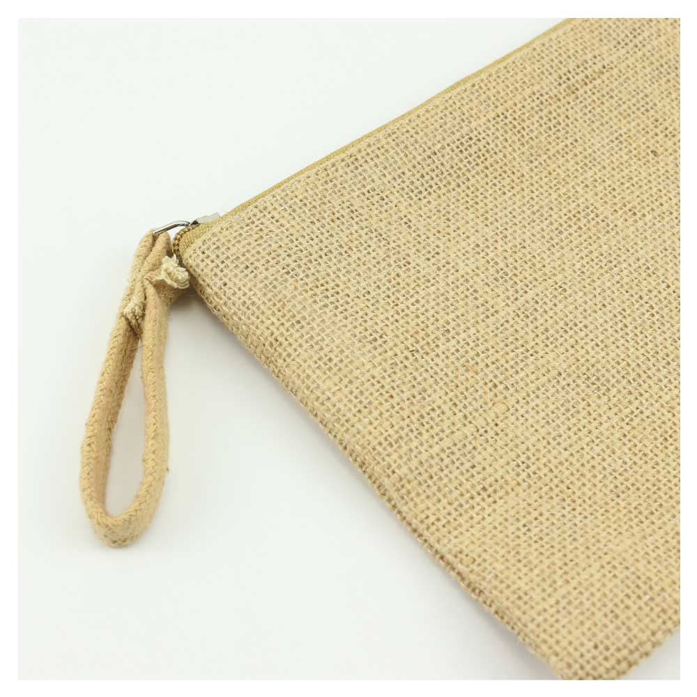 Natural Jute Zipper Pouch for Organizing Storage 5