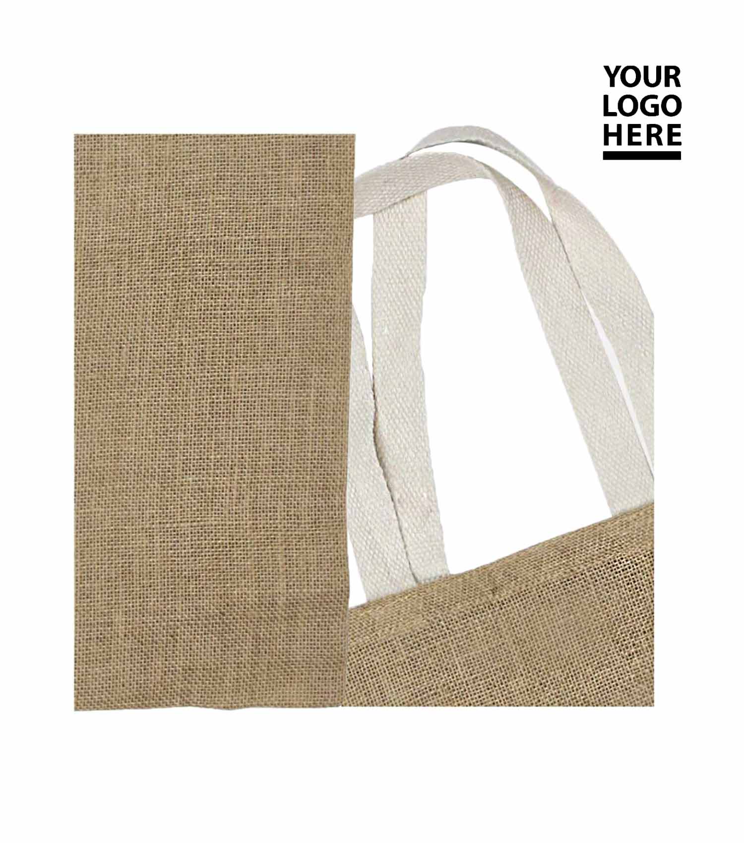 Jute Bags with White Handles, Long-lasting & Eco-friendly 4