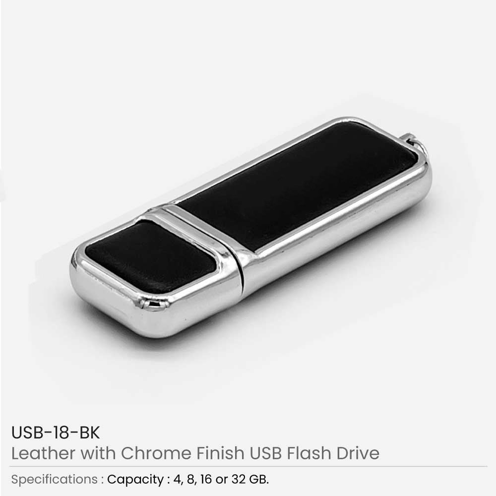 Leather with Chrome Finish USB 3