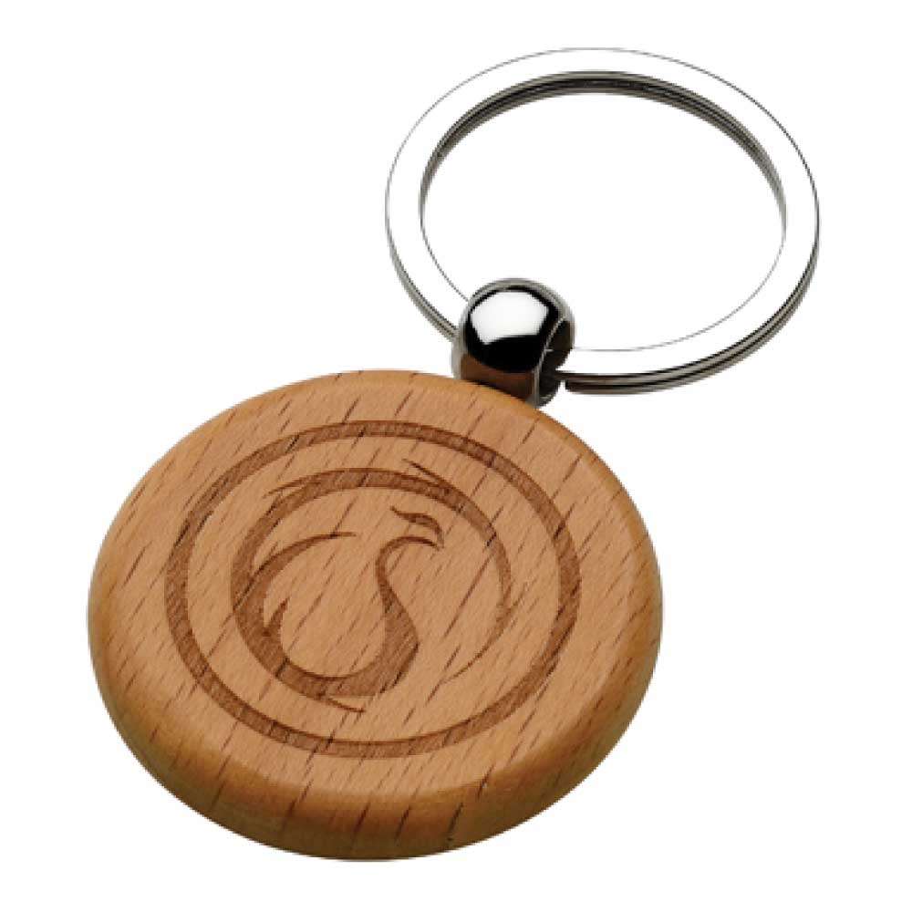 Round Wooden Keychains 2