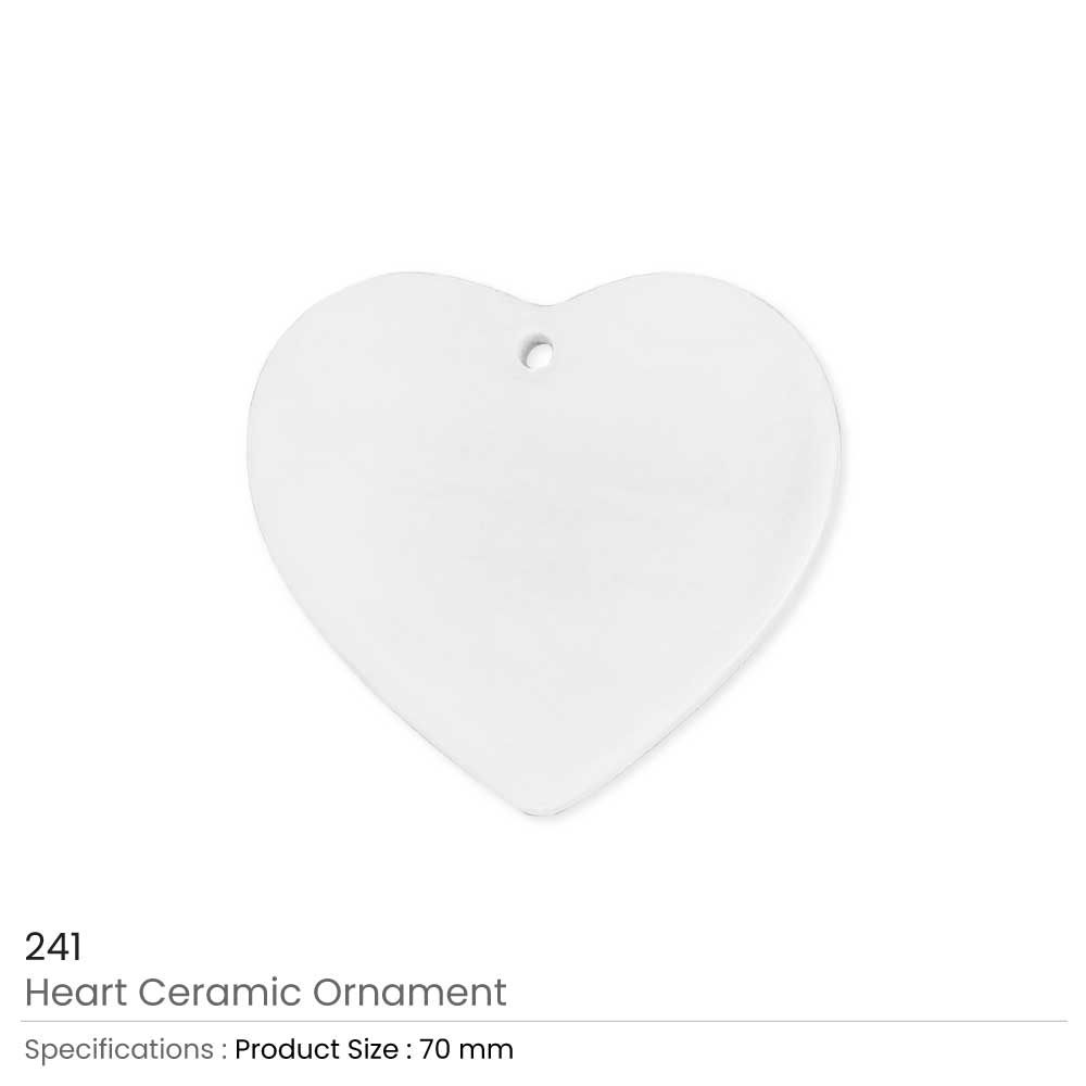 Heart Shaped Ceramic Ornament 3
