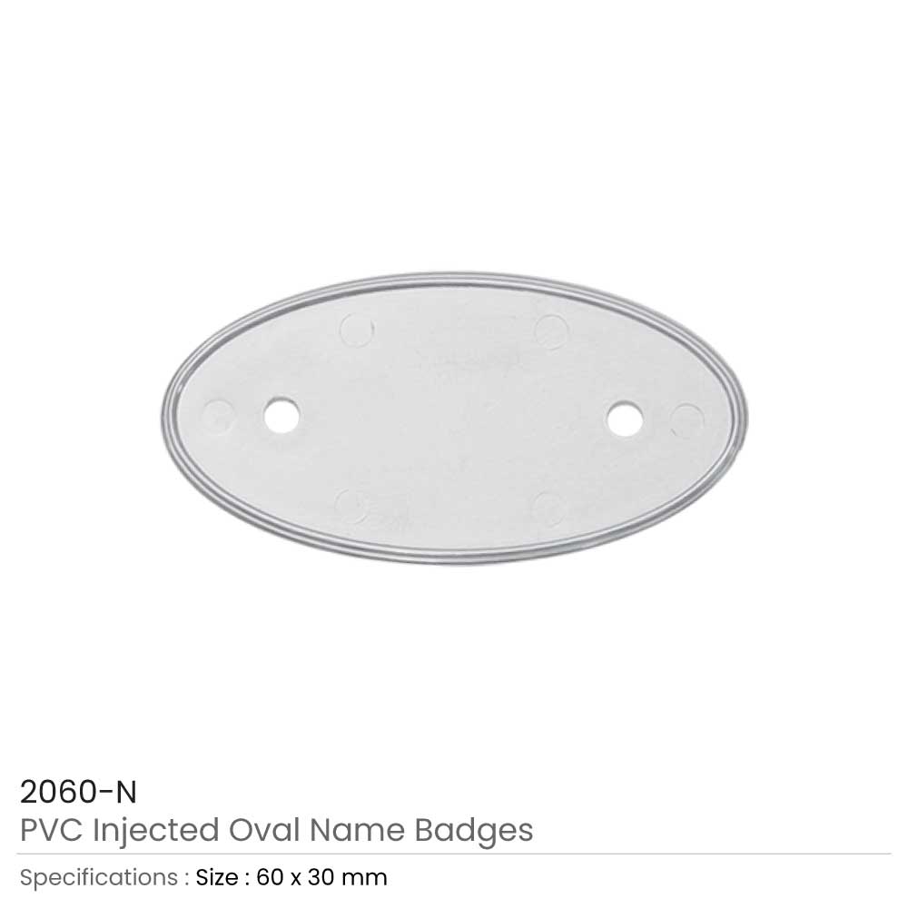 PVC Injected Oval Name Badges 3