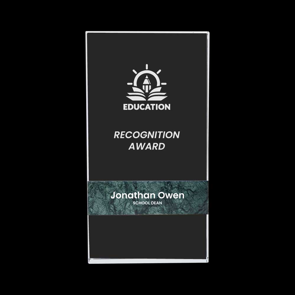 Rectangle Marble and Crystal Awards with Gift Box 2