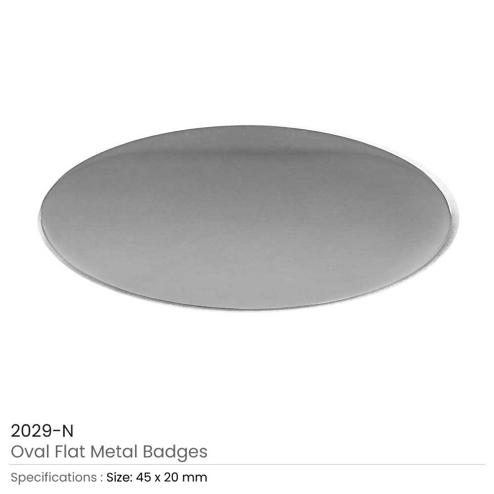 Oval Flat Metal Badges 3