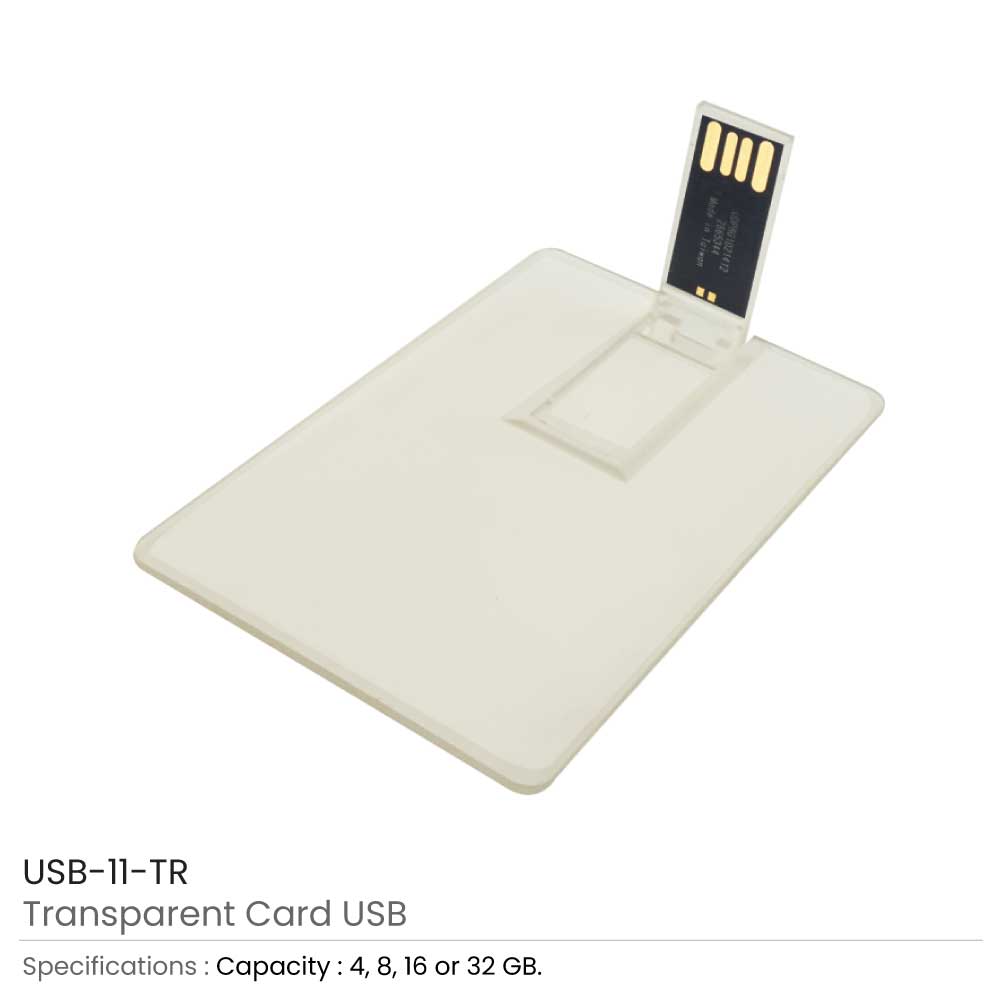 Transparent Card Size USB Flash Drives 3