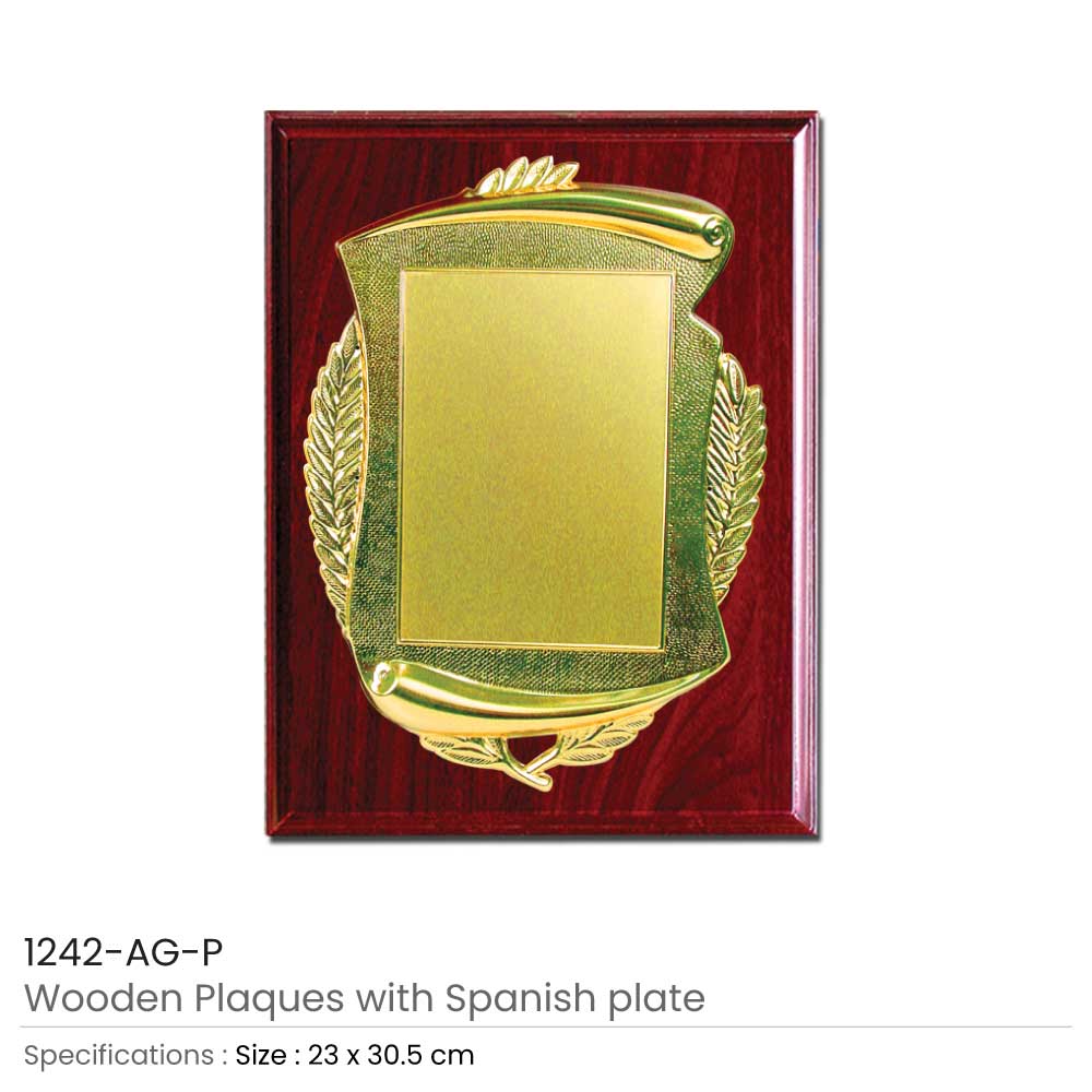 Wooden Plaques with Spanish Plate 2