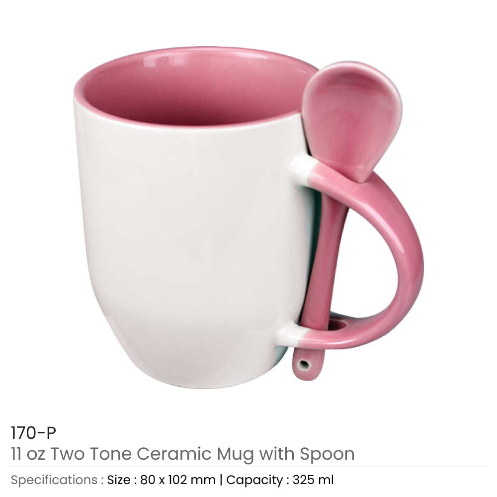 Ceramic Mugs with Spoon 10