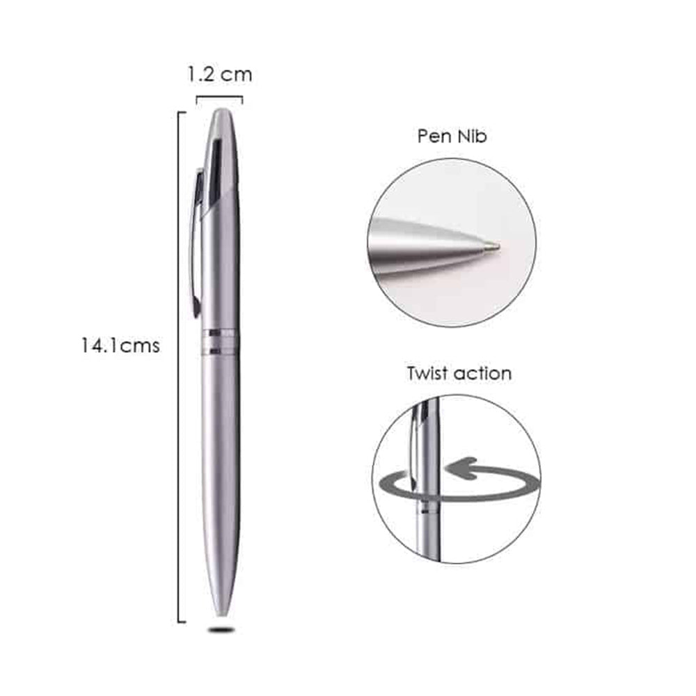 Light Metal Silver Ballpoint Pen 2