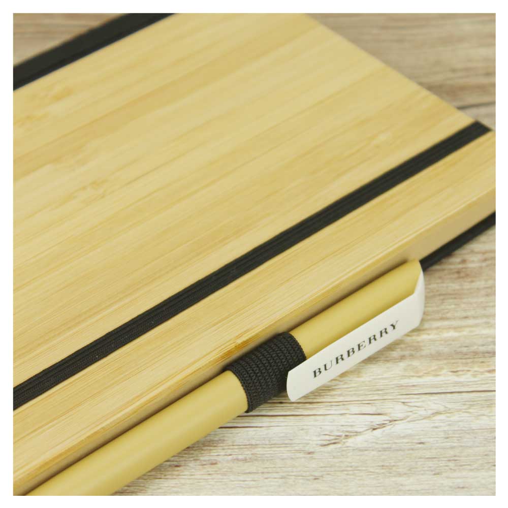 A5 size Bamboo Notebooks with Pen Loop & Page Marker 4