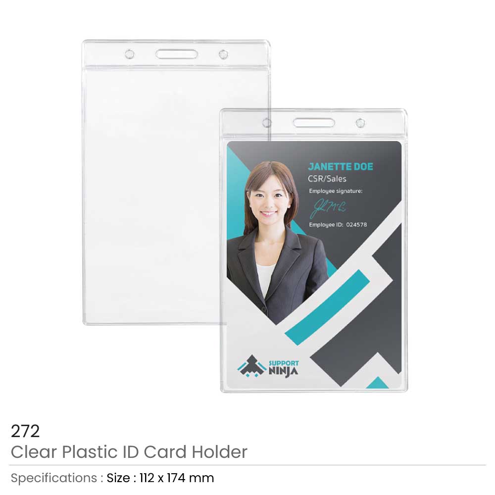 Clear Plastic ID Card Holder 3
