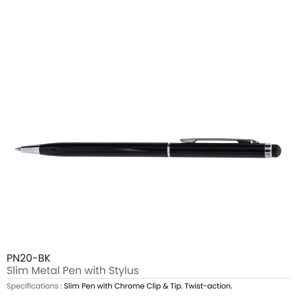 Slim Metal Pens with Stylus 3