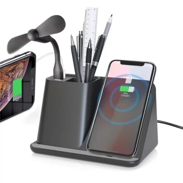 Desktop Pen Holder with 5W Wireless Charger 4