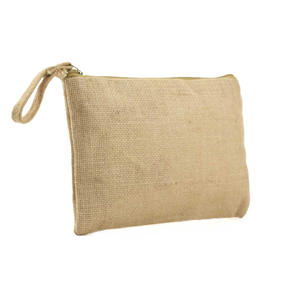 Natural Jute Zipper Pouch for Organizing Storage 4