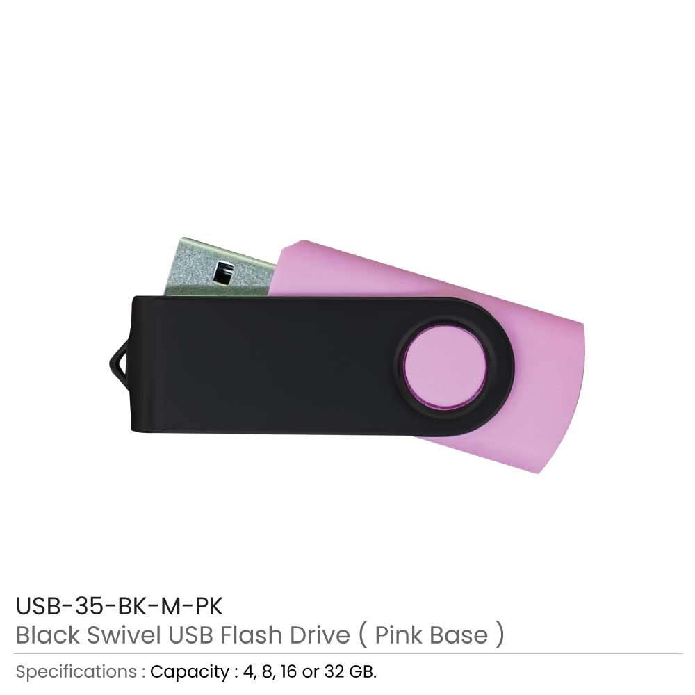 Black Swivel USB Flash Drives 5
