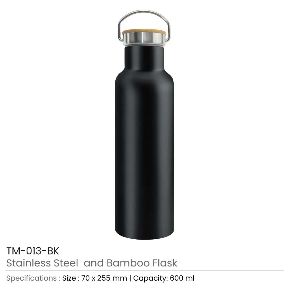 Stainless Steel Bamboo Flask 2