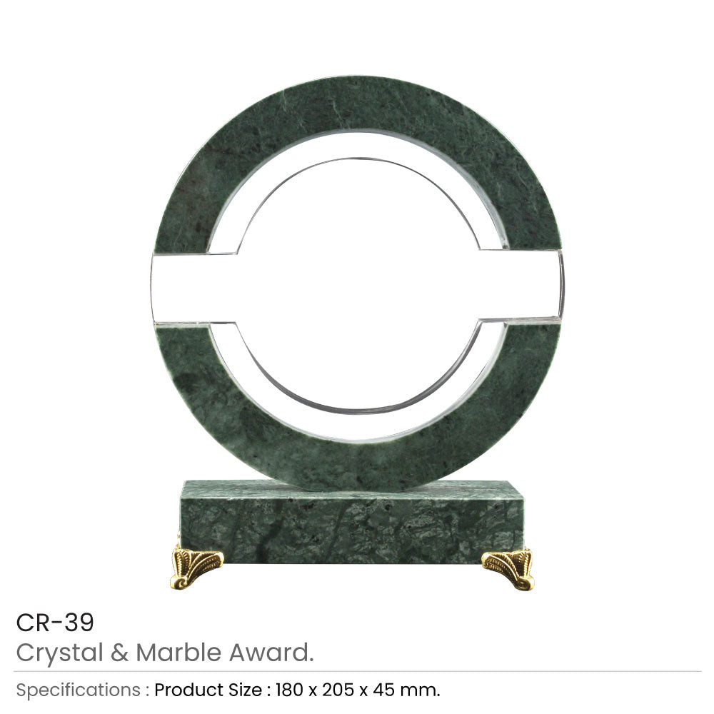 Round Crystal and Marble Awards in Hardboard Box 3