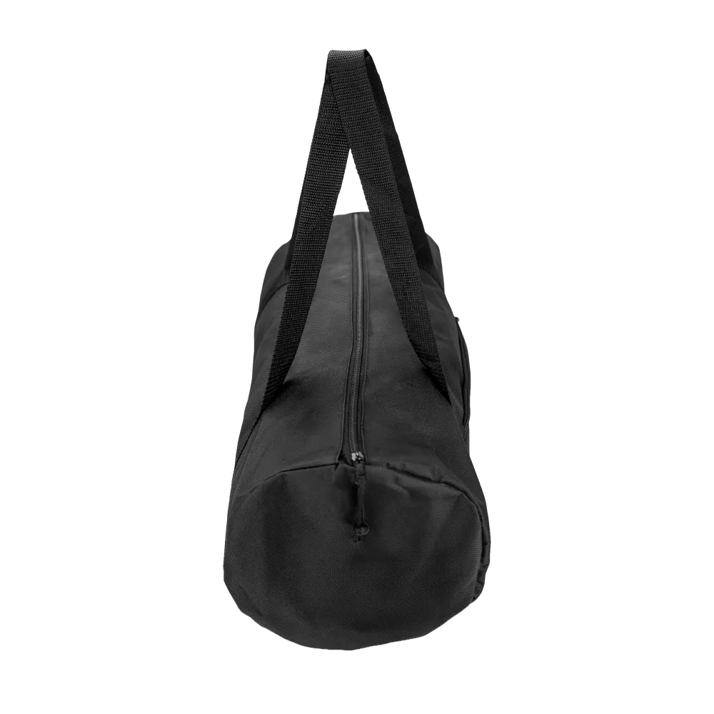 Duffle Gym Bags with Zipper Closure in Black Polyester Material 3