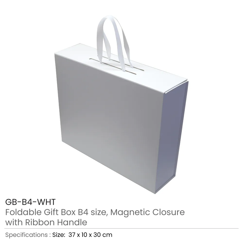 Foldable Gift Box with Magnetic Closure & Ribbon Handle 9