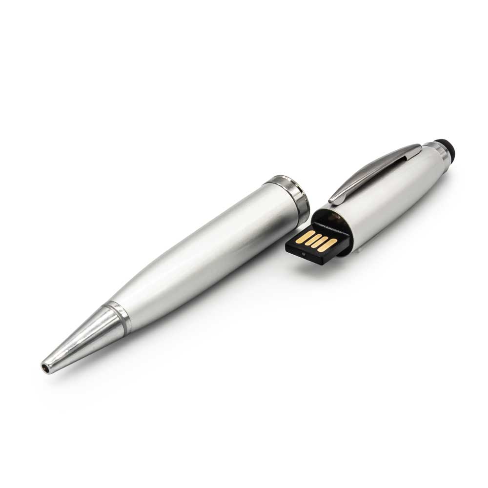 Pen USB Flash Drive with Stylus Silver 1