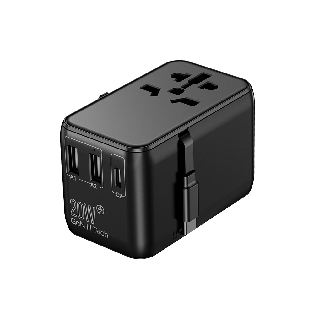 Travel Adaptor with Built in USB-C Cable 6