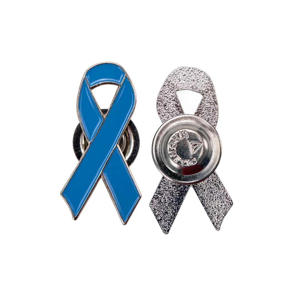 Prostate Cancer Awareness Logo Metal Badges with Magnet Attachment 4