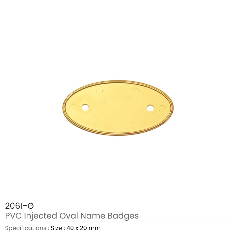PVC Injected Oval Name Badges 2
