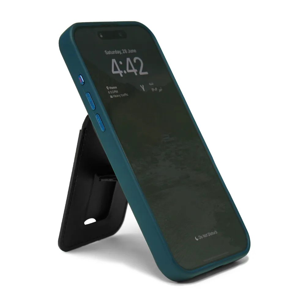 Magsafe Wireless Charger 15W with Phone Stand & Card Slot – PU Leather 5