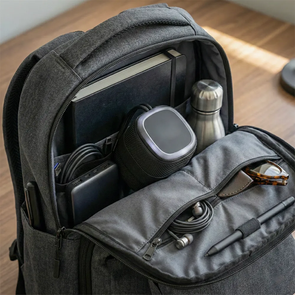 Portable Bluetooth Speakers, Light-Up Logo, Hands-Free Call with Lanyard 5