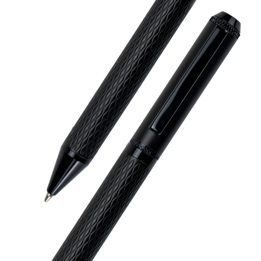 Black Metal Pens with Diamond Textured Barrel, Corporate Giveaways 5