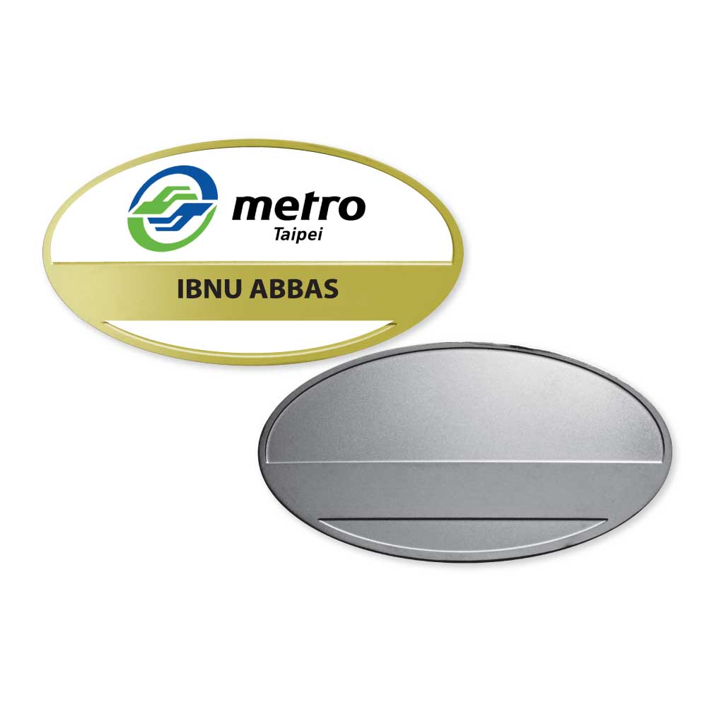 Reusable Metal Name Badge 4