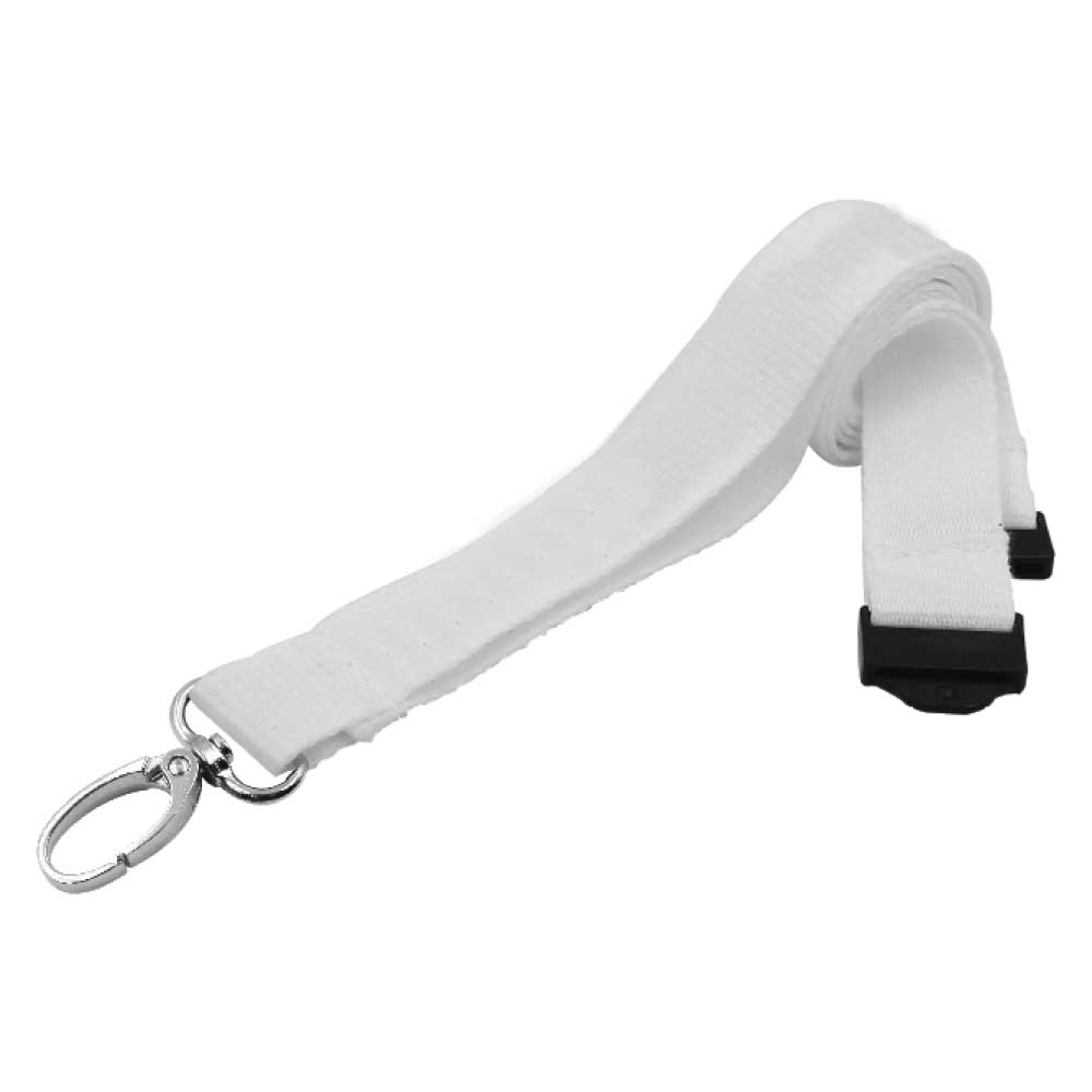 RPET LANYARDS WITH OVAL HOOK AND SAFETY CLIP