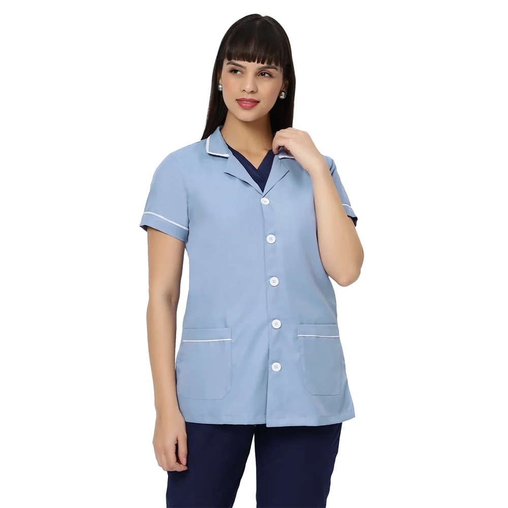 Unisex Assistant Apron / Coat - Ceil Blue 5