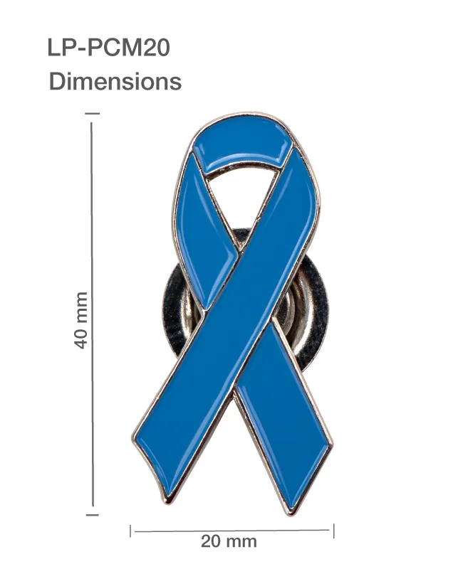 Prostate Cancer Awareness Logo Metal Badges with Magnet Attachment 5