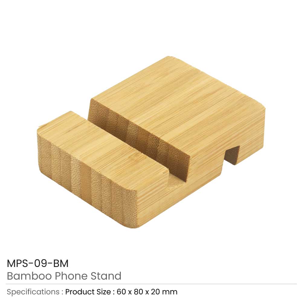 Bamboo Phone Stands with Two Different Slots  2