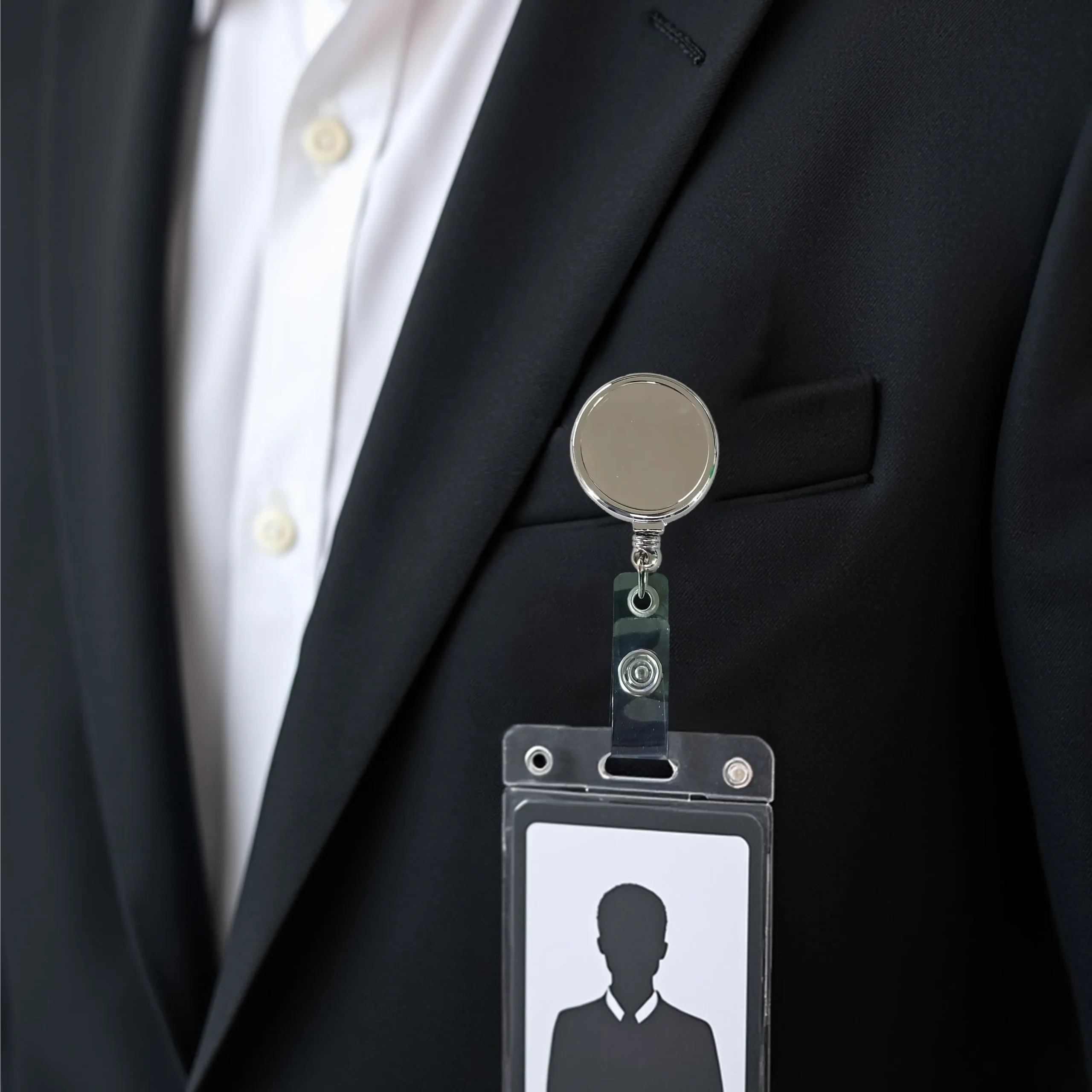 Round Metal Reel Badges for ID Cards 4