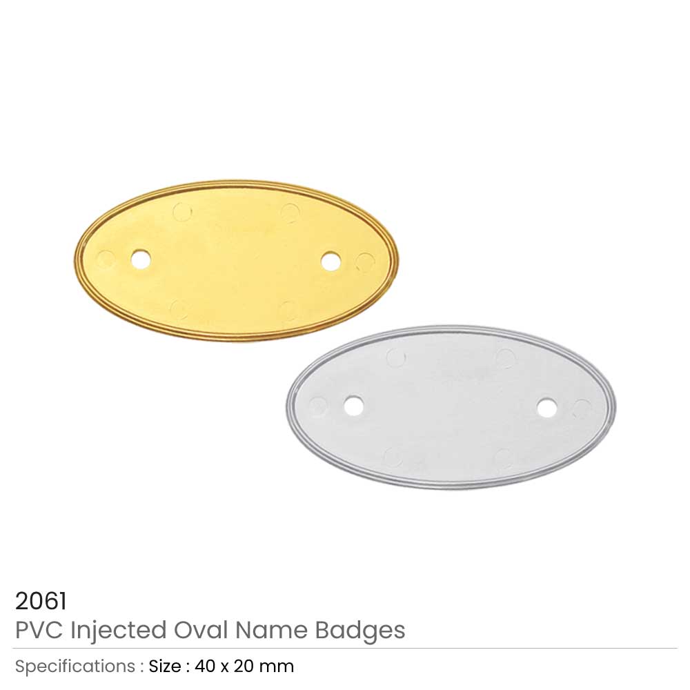 PVC Injected Oval Name Badges 3