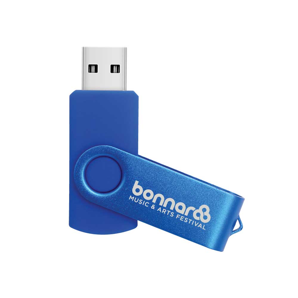 Matt Blue Swivel USB Flash Drives  8
