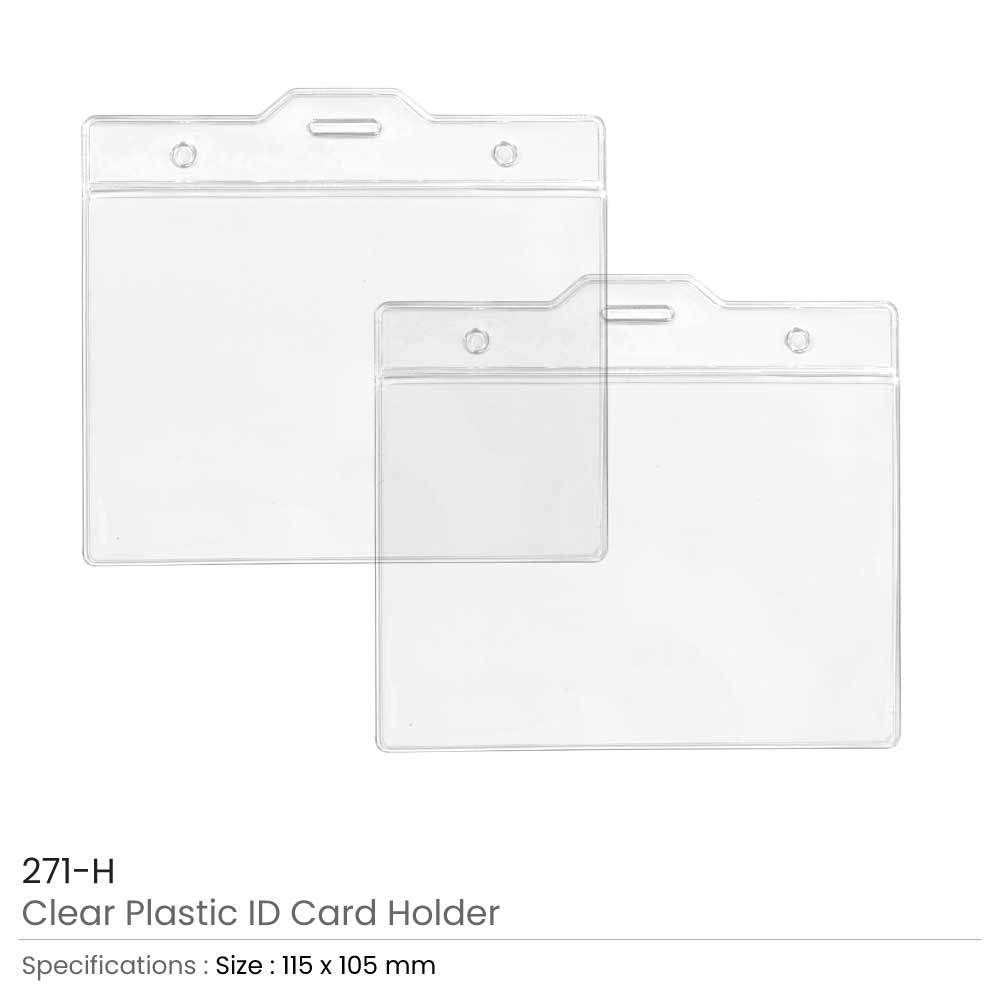  Clear Plastic ID Card Holder  2